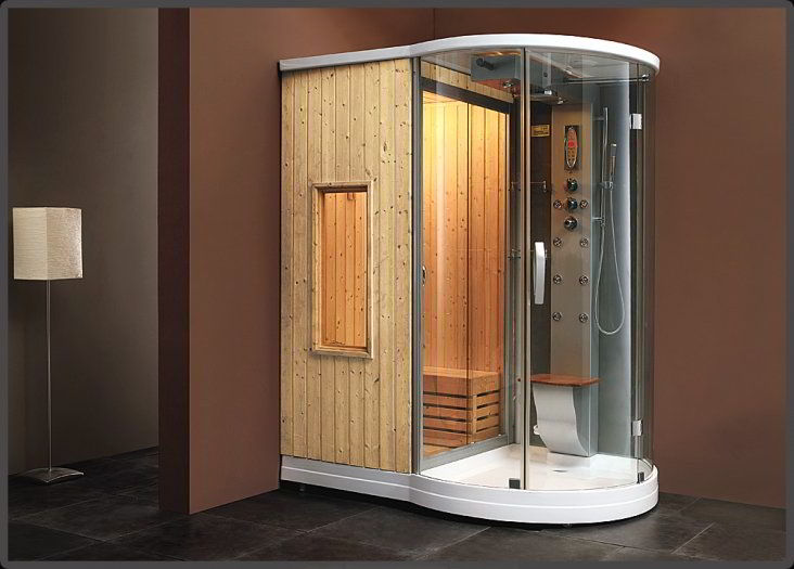 Wellgems WG-U880 Dampfdusche Dampfsauna mit Trockensauna Kombi