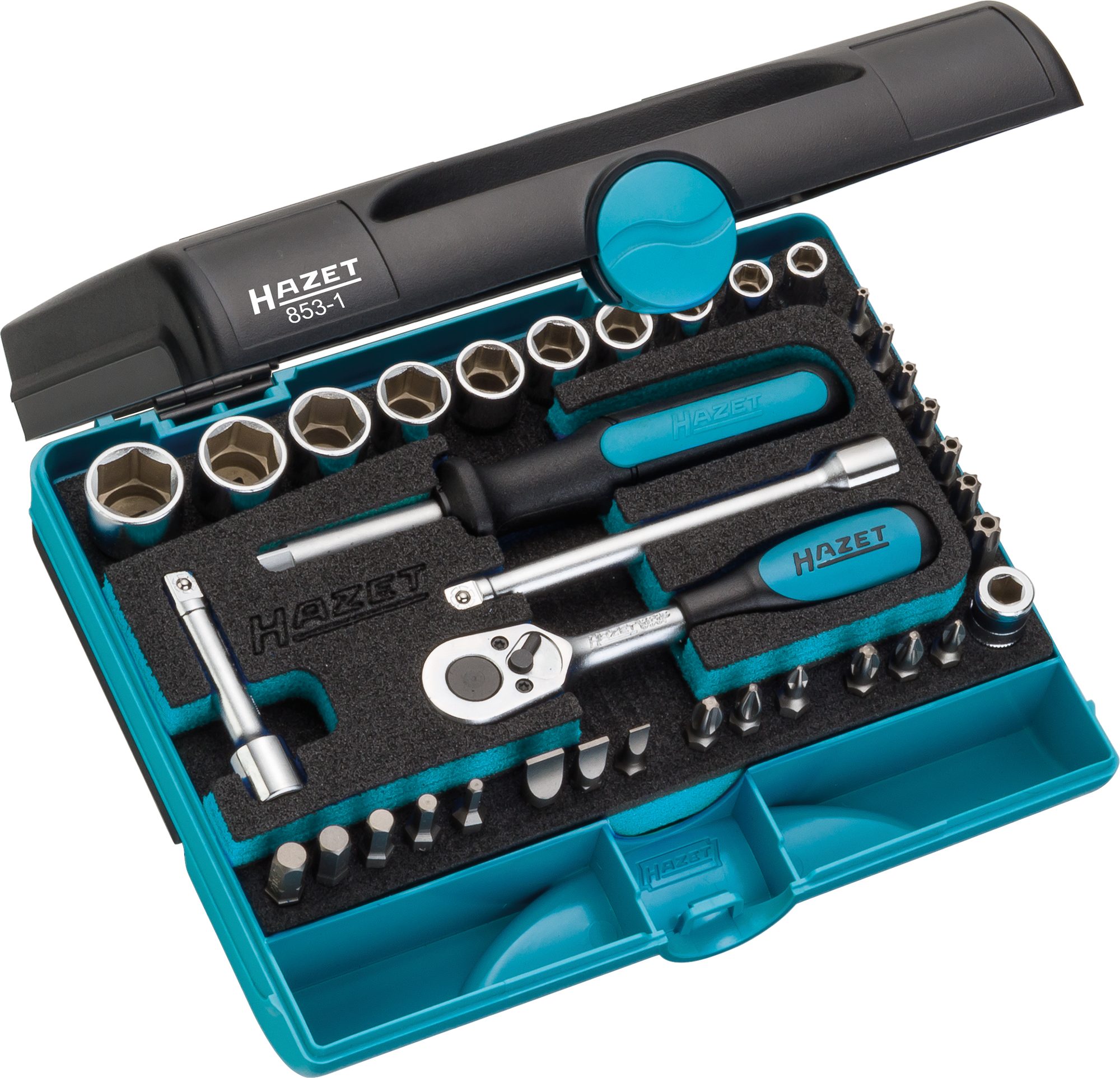 HAZET Socket set 8531 Hexagon, solid 6.3 (1/4 inches), Square, hollow