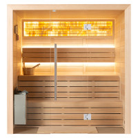 AWT Sauna B1624B Hemlock AWT Sauna B1624B Hemlock 180x150 9kW TheWall Bi-O