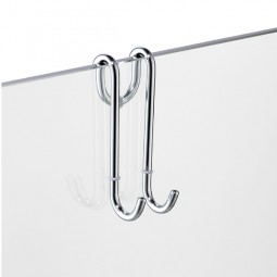 AVENARIUS Halter fr Duschabtrennung; mit 2 Haken, bis 10 mm, Serie Univ. 9004590010