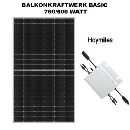 Balkonkraftwerk Basic 760 Watt / 600 W Hoymiles HM-600 Wechselrichter