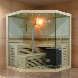 Sauna AWT B1101C Pappelholz/180x180/9kW EOS BiO-MAX