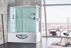 Dampfdusche mit Whirlpool Wellgems WG-U697 Weiss 179x96x223 cm 2019 Version
