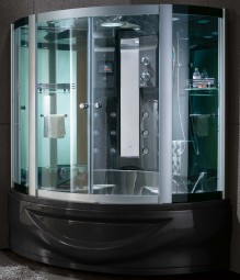 Dampfdusche mit Whirlpool Wellgems WG-U688 150x150 Schwarz