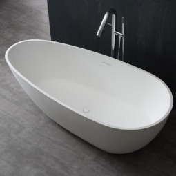 Badewanne freistehend StoneArt BS-505 Weisss 171x85cm matt