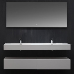 Badm?bel StoneArt LP4516 SET Weisss 160x48cm glaenzend oder matt