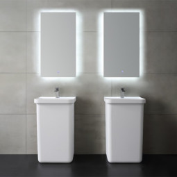Standwaschbecken Waschbecken freistehend StoneArt LZ518 Weisss 52x45cm matt und glaenzend