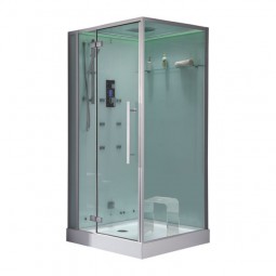 EAGO Dampfdusche DZ989F12 Weisss 100x100 cm links