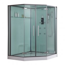 EAGO Dampfdusche DZ995F12 Weisss 150x150 cm