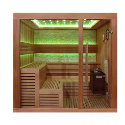 Sauna AWT B1243C rote Zeder 180x160 7.5kW EOS BiO-Filius