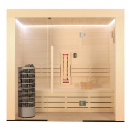 Sauna AWT E1203C-IR Pappelholz 142x103 6.8kW Cilindro