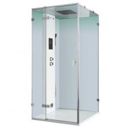 Dampfdusche AWT LD106F15 Weiss matt 100x100 links