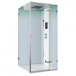 Dampfdusche AWT LD106F15 Weiss matt 100x100 rechts