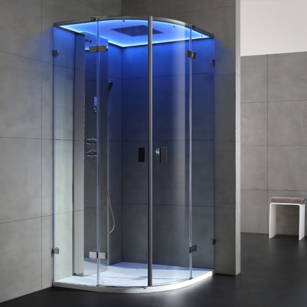 Dampfdusche Awt Ld109f15 Silber 100x100 Cm