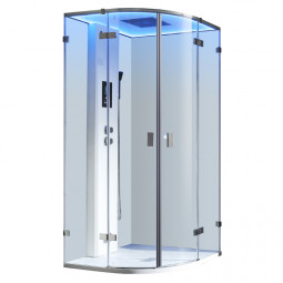 AWT Dampfdusche LD109F15 weiss glaenzend 100x100