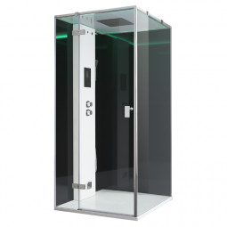 AWT Dampfdusche LD208F15 schwarz 90x90 links