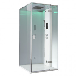 AWT Dampfdusche LD208F15 weiss 90x90 rechts
