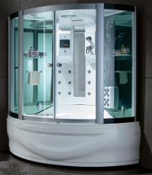 Dampfdusche mit Whirlpool Wellgems WG-U688 150x150 weiss