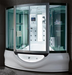 Dampfdusche mit Whirlpool Wellgems WG-U689 160x160 Weiss